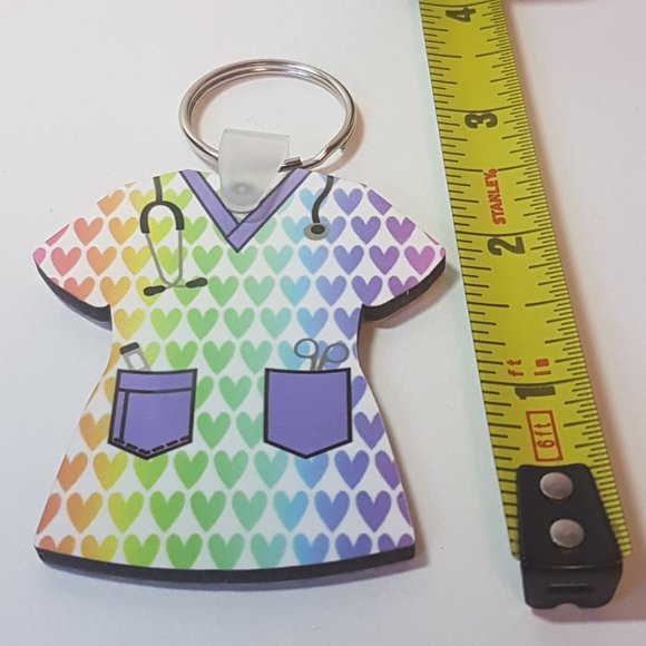 SESAME STREET Scrub Top & 2 Handmade Scrub top key chains - Scrub Top Collection - Picture 12 of 14